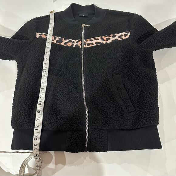 Zyia Active Leopard Flying V‎ Teddy Fleece Full Zip High Pile Jacket Size S - Picture 10 of 10